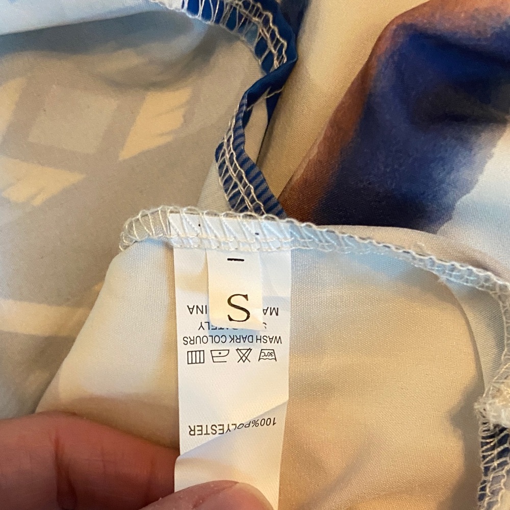 Multicolor Patterned Women's Wide Leg Pantsuit - image 8